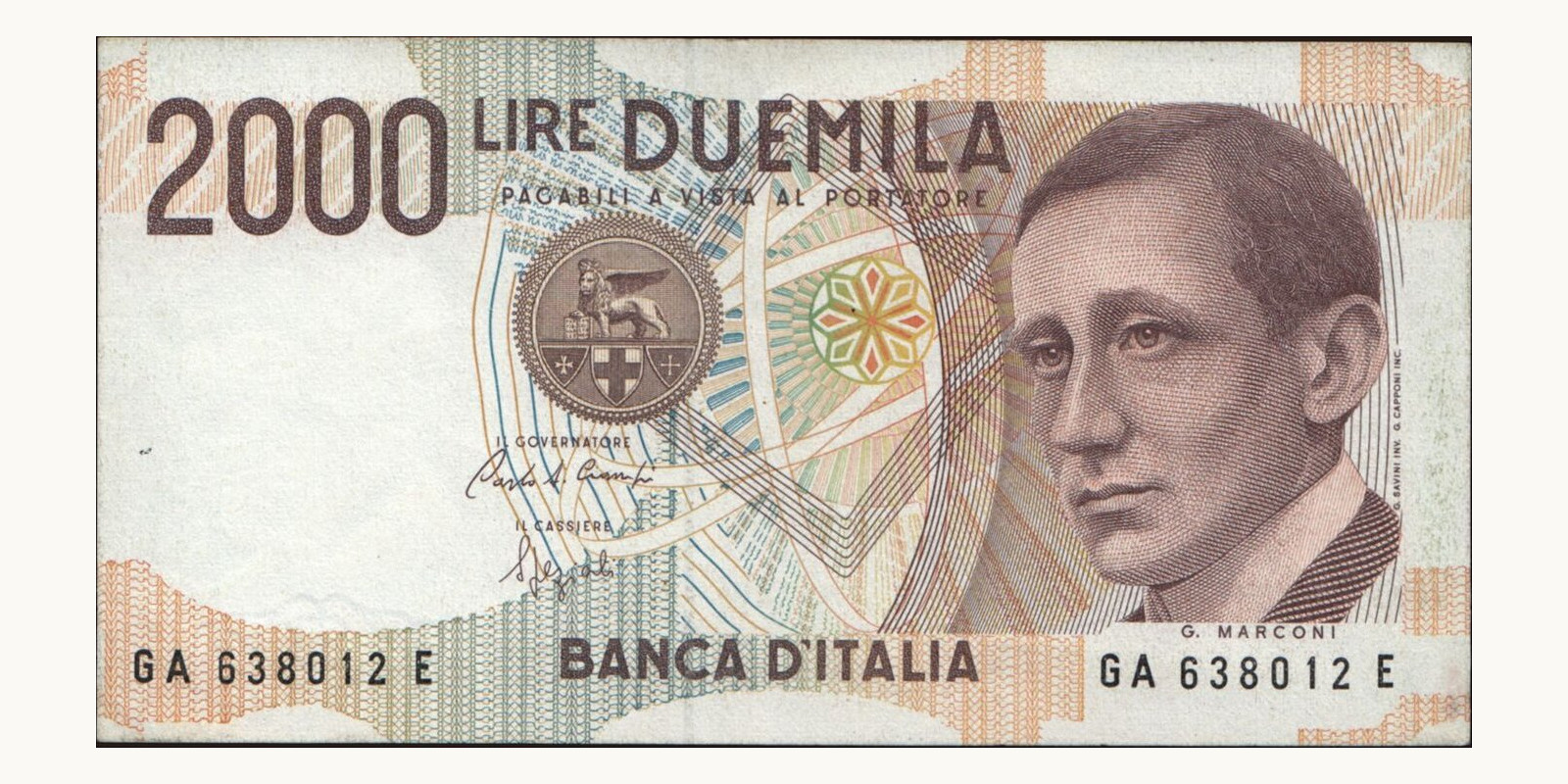 1990 lira Italy 2000 — Front side