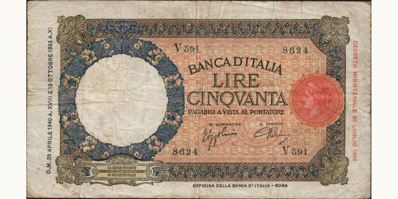 50 lira 1940