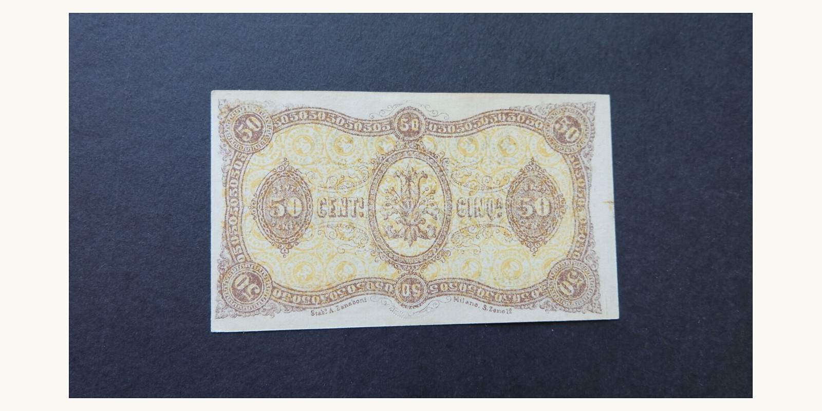 50 cent Italy 1870 — Back side