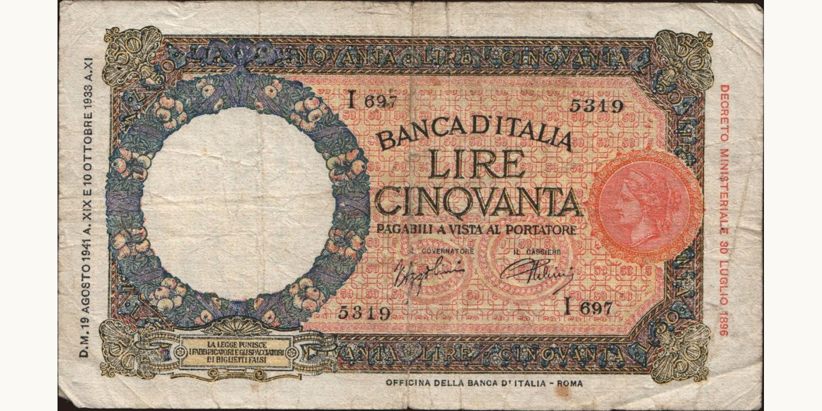 50 lira 1941