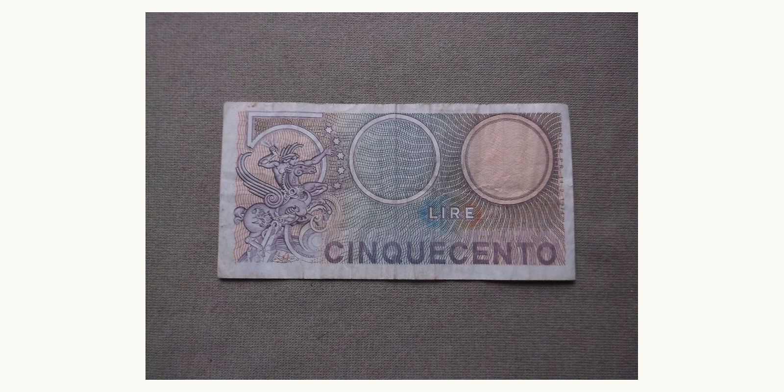 500 lira Italy 1974 — Back side