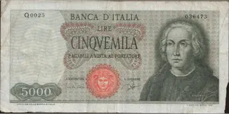 5000 lire 1968