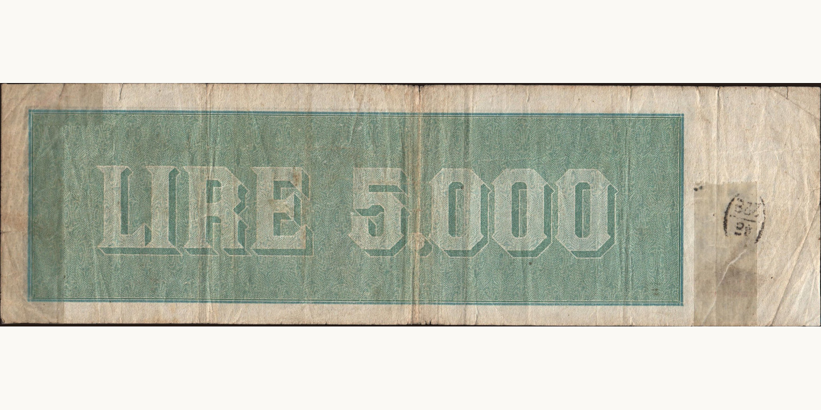 5000 lira Italy 1947 — Back side