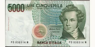 5000 lira 1996