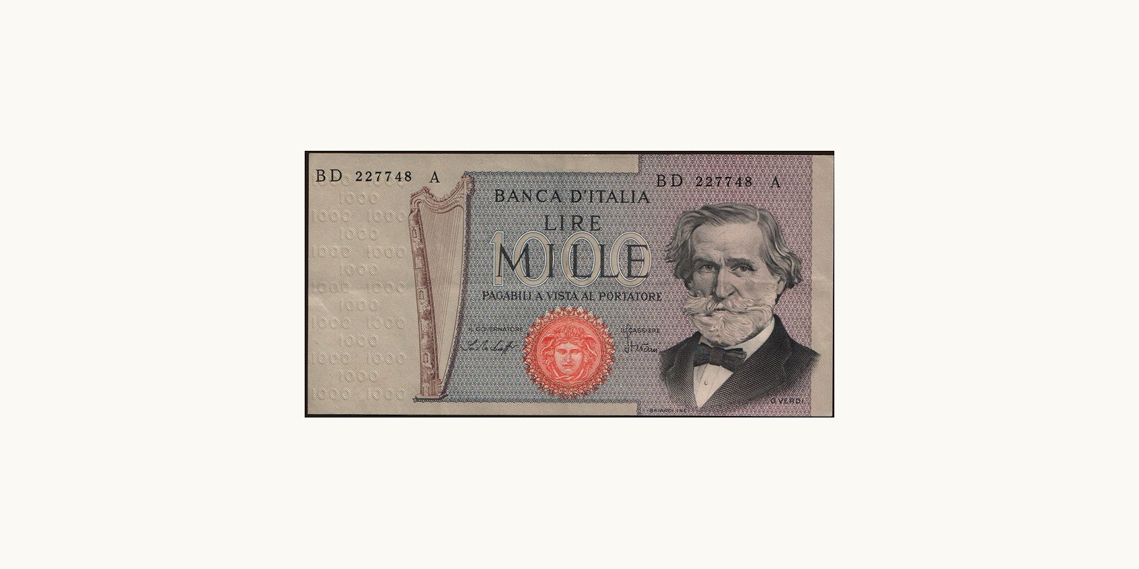 1000 lira Italy 1979 — Front side