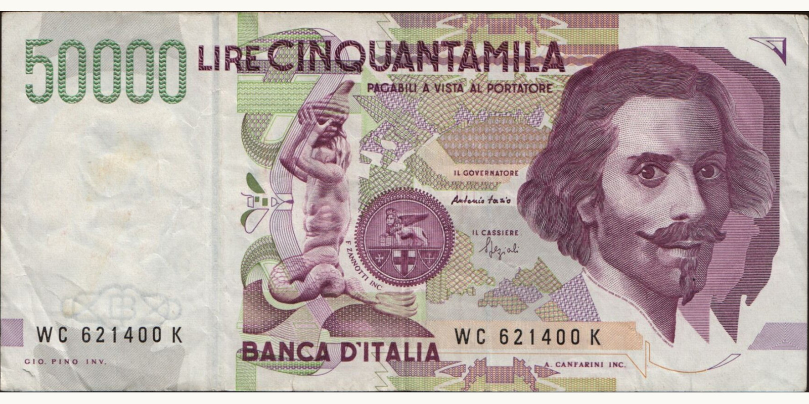 50000 lira Italy 1995 — Front side