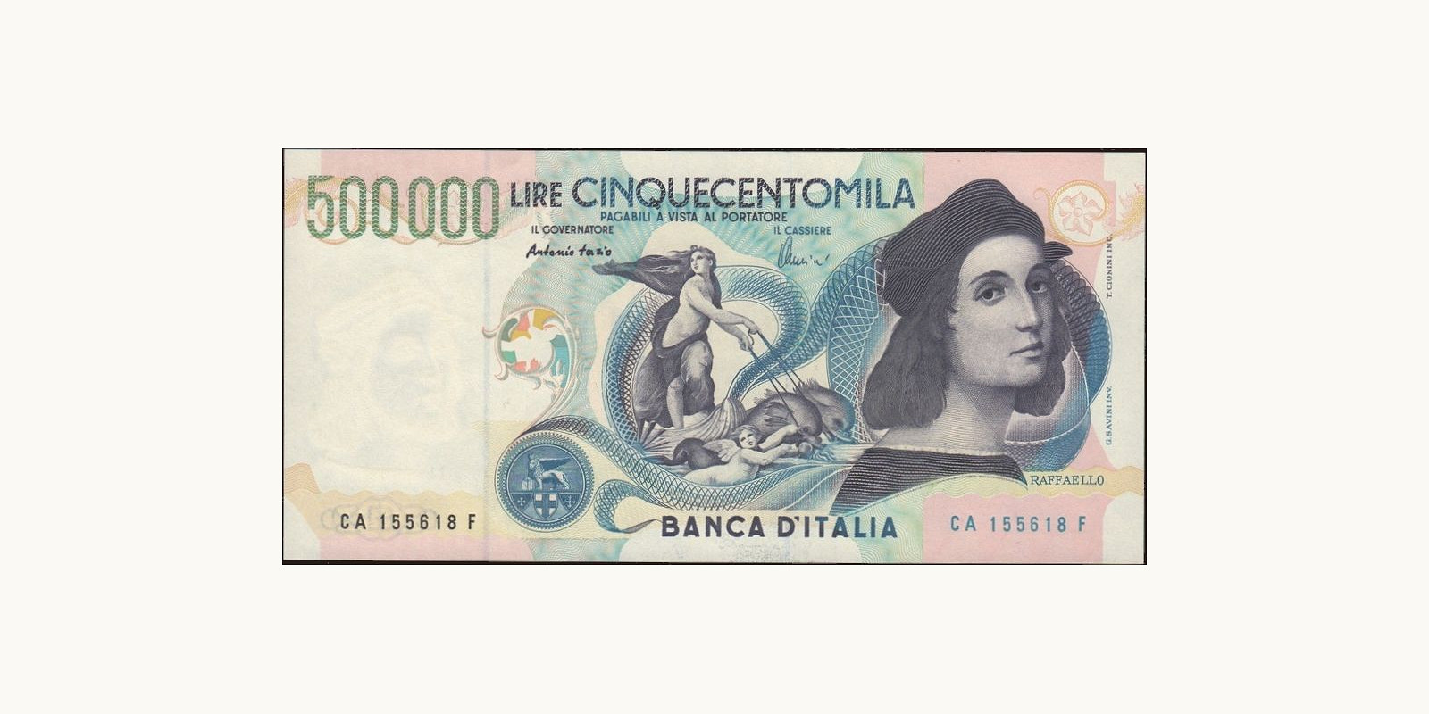 500000 lira Италия 1997 — Лицевая сторона