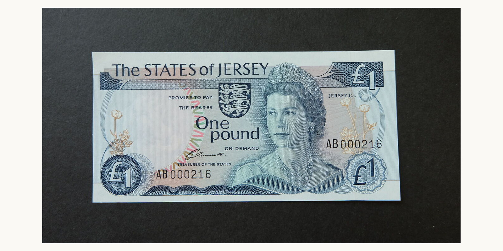 1 pound Джерси 1976 — Лицевая сторона