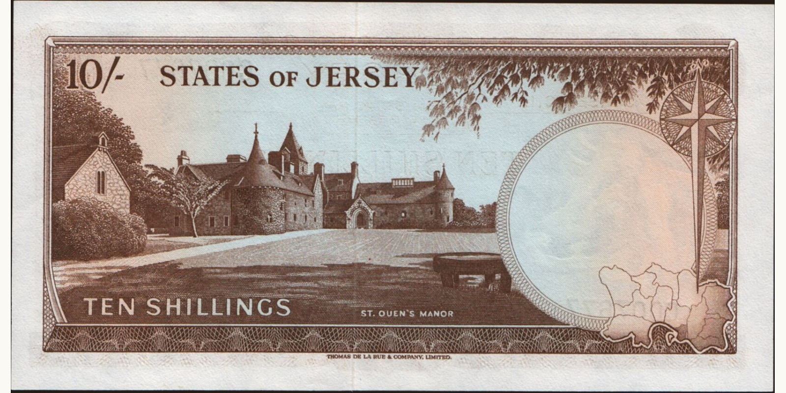 10 shilling Jersey 1963 — Back side