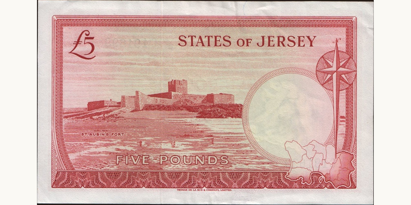 5 pounds Jersey 1963 — Back side