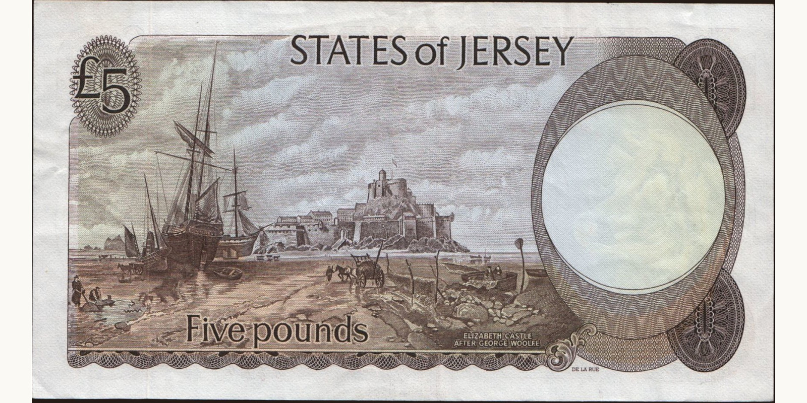5 pounds Jersey 1976 — Back side