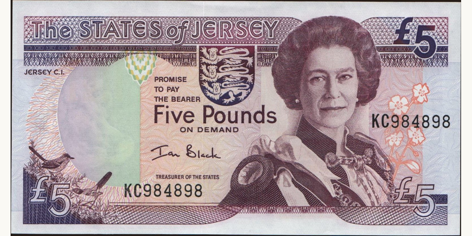 5 pounds Джерси 2000 — Лицевая сторона