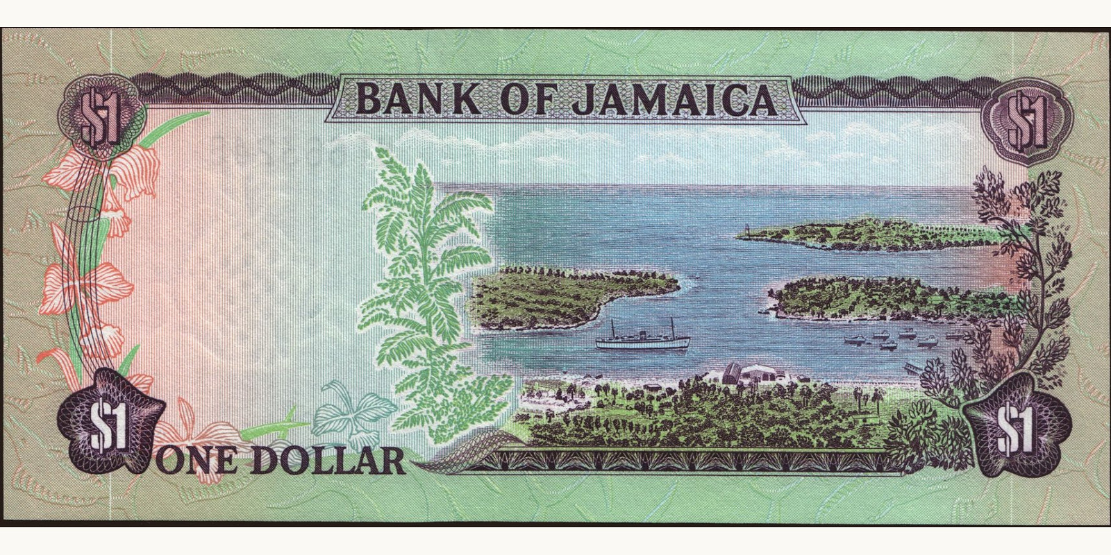 1 dollars Jamaica 1970 — Back side