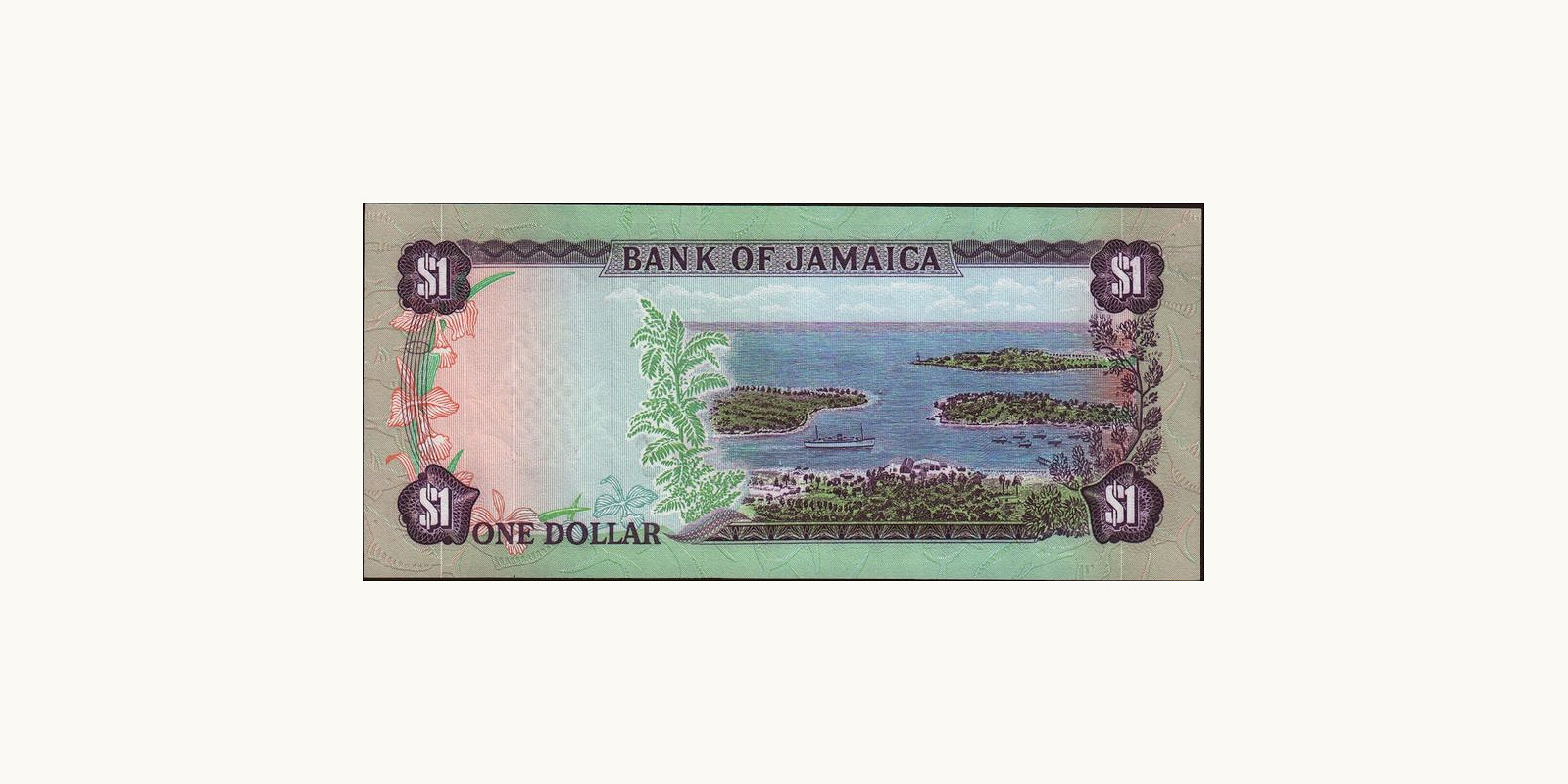 1 dollars Jamaica 1977 — Back side