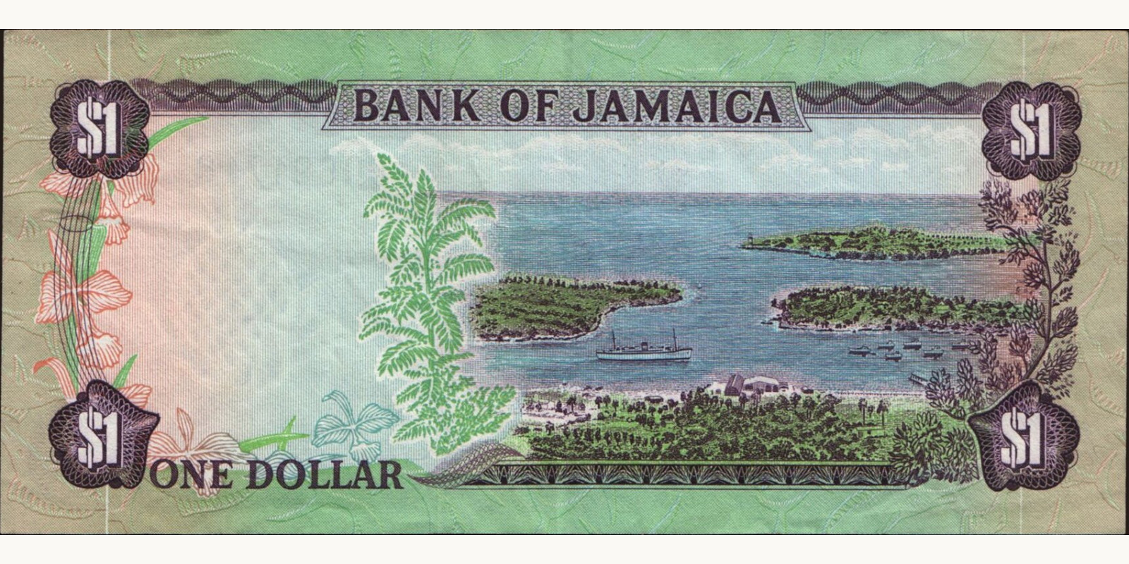 1 dollars Jamaica 1982 — Back side