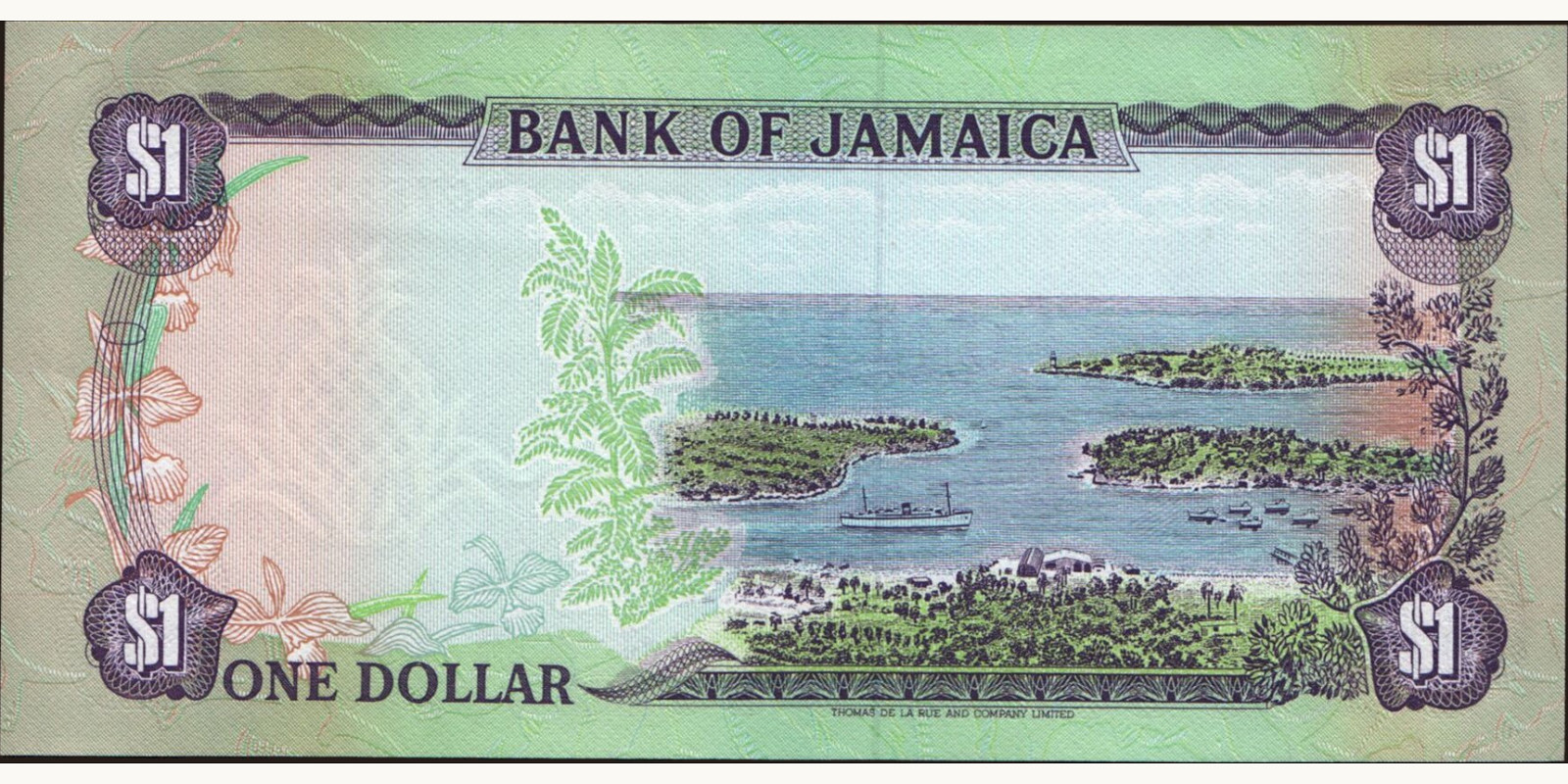 1 dollars Jamaica 1989 — Back side