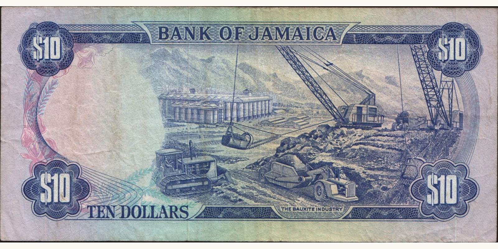 10 dollars Ямайка 1978 — Оборотная сторона