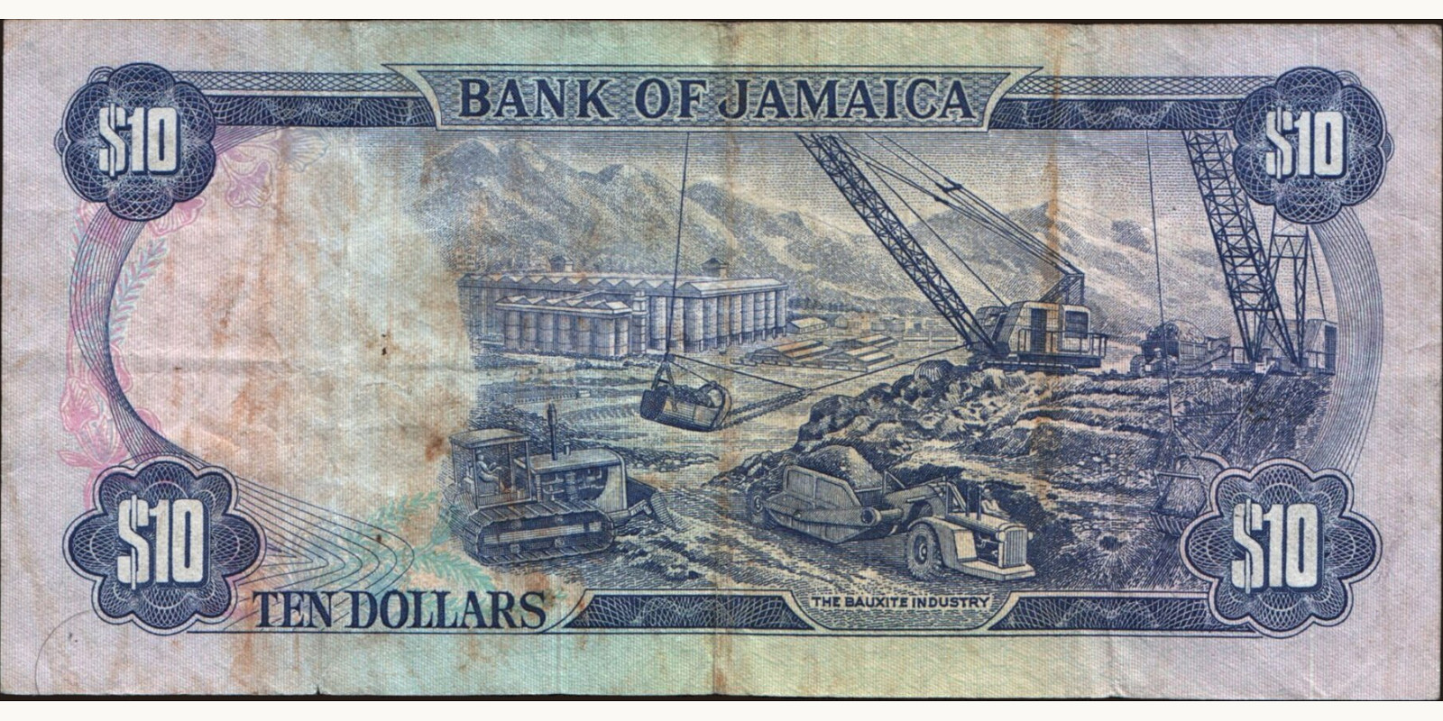 10 dollars Ямайка 1979 — Оборотная сторона