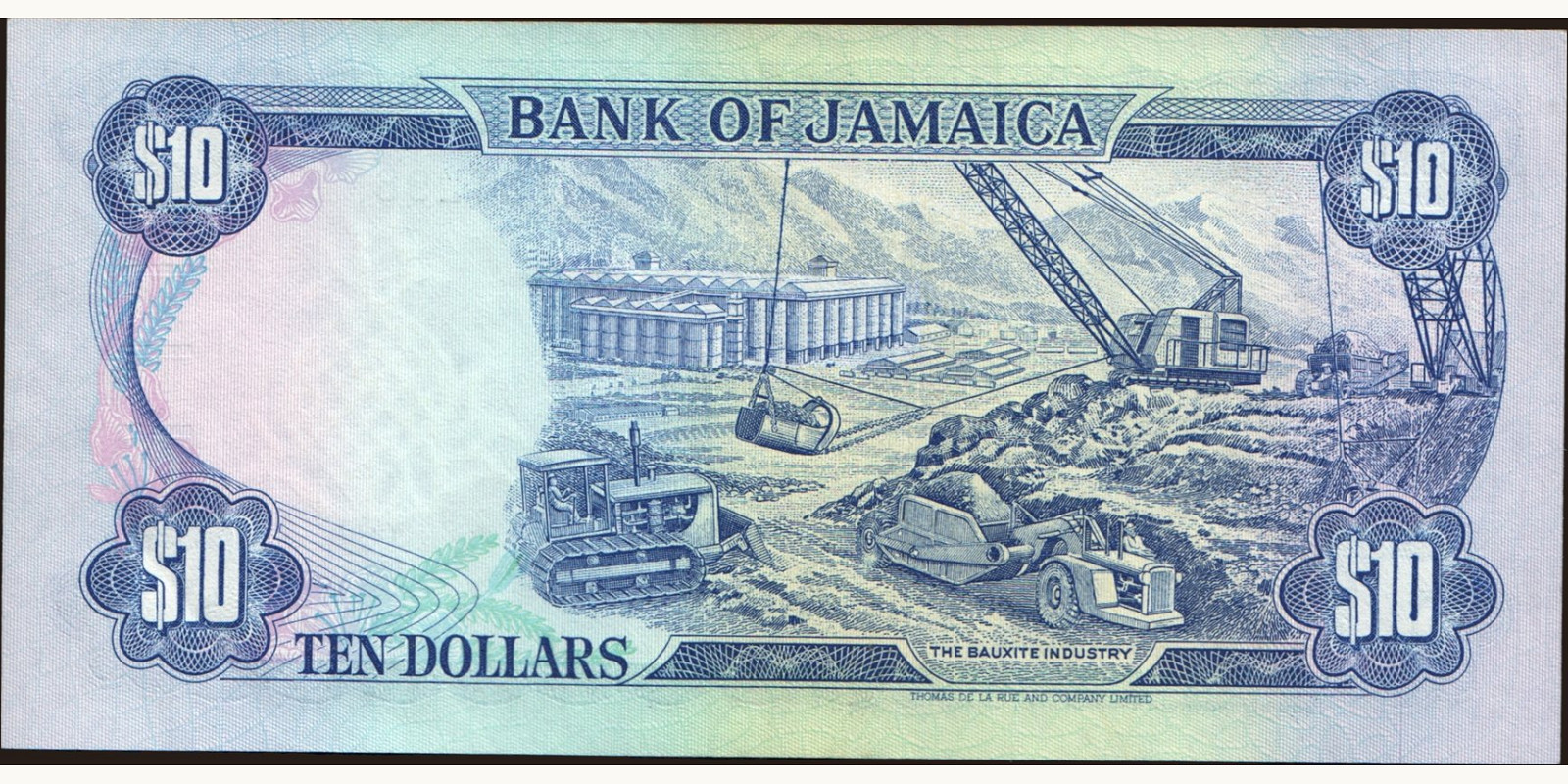 10 dollars Ямайка 1987 — Оборотная сторона