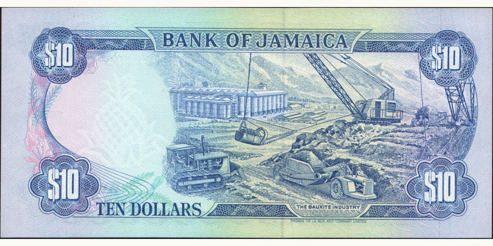 10 dollars Ямайка 1989 — Оборотная сторона