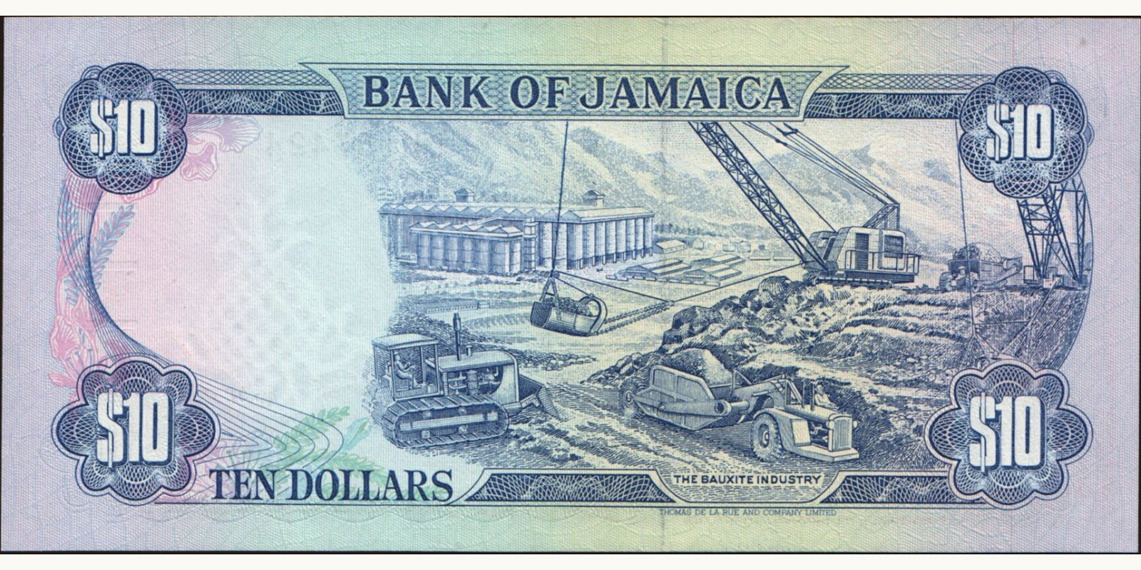 10 dollars Ямайка 1991 — Оборотная сторона