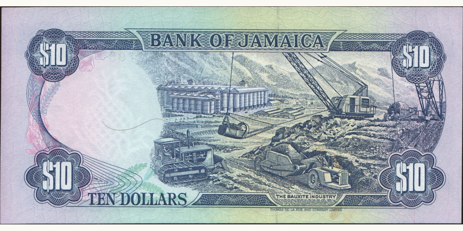 10 dollars Ямайка 1994 — Оборотная сторона