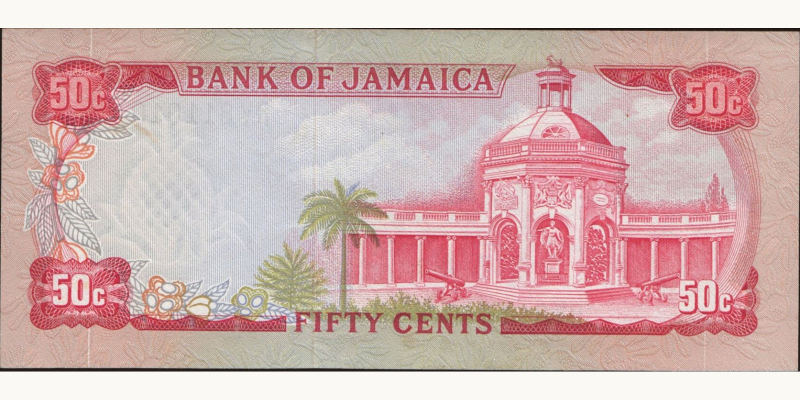 50 cents Jamaica 1970 — Back side