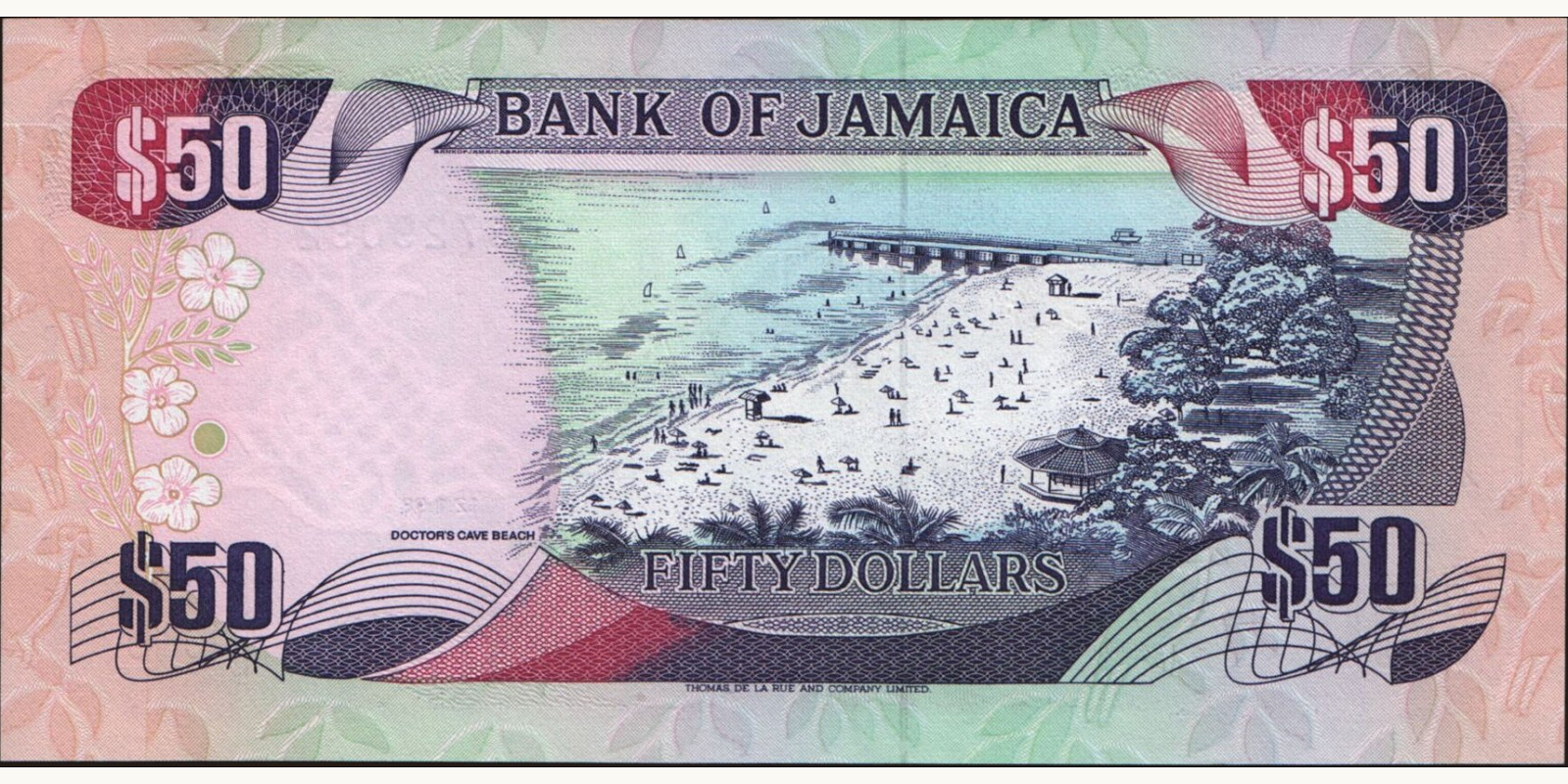 50 dollars Ямайка 1998 — Оборотная сторона