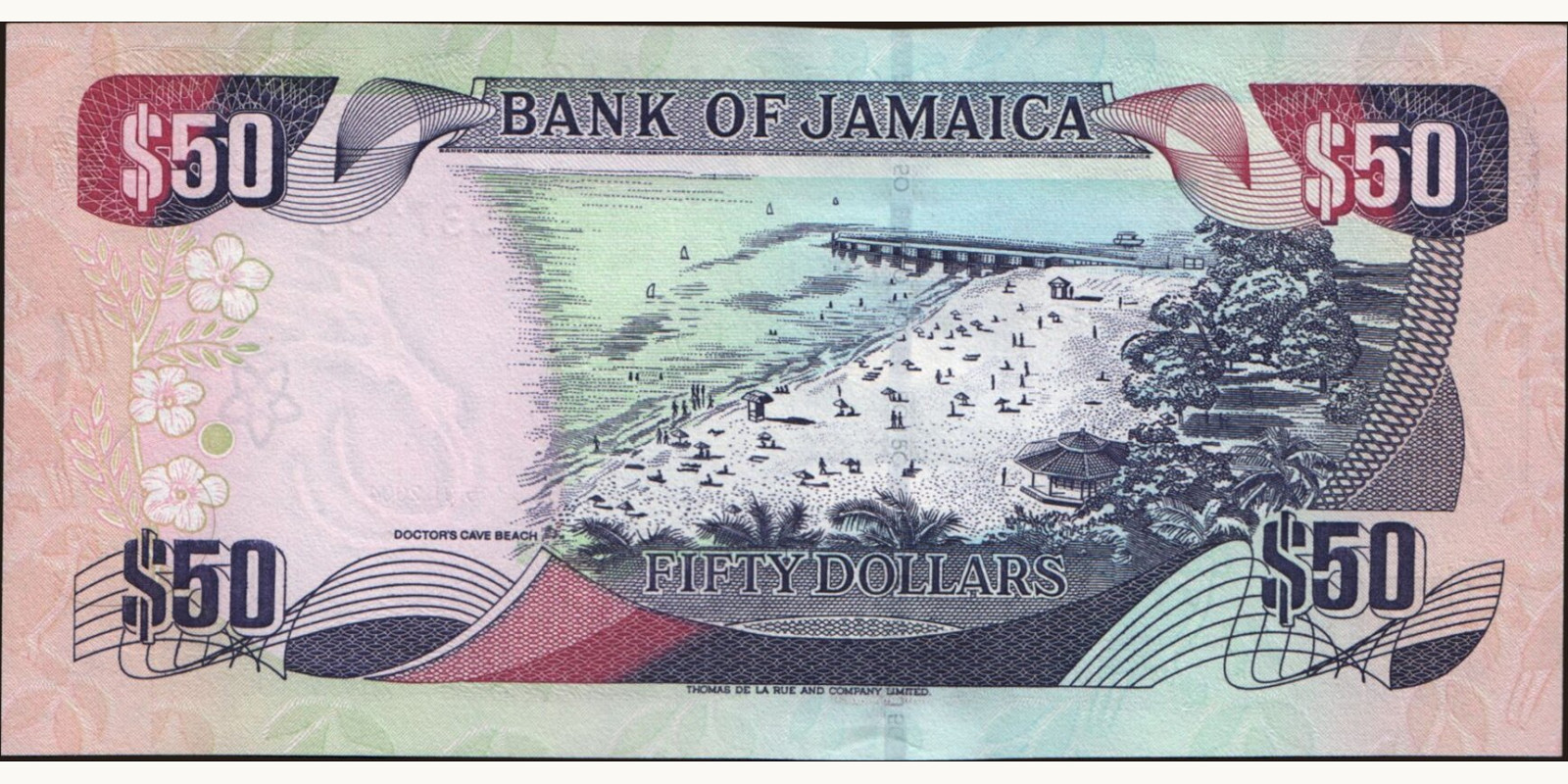 50 dollars Ямайка 2004 — Оборотная сторона