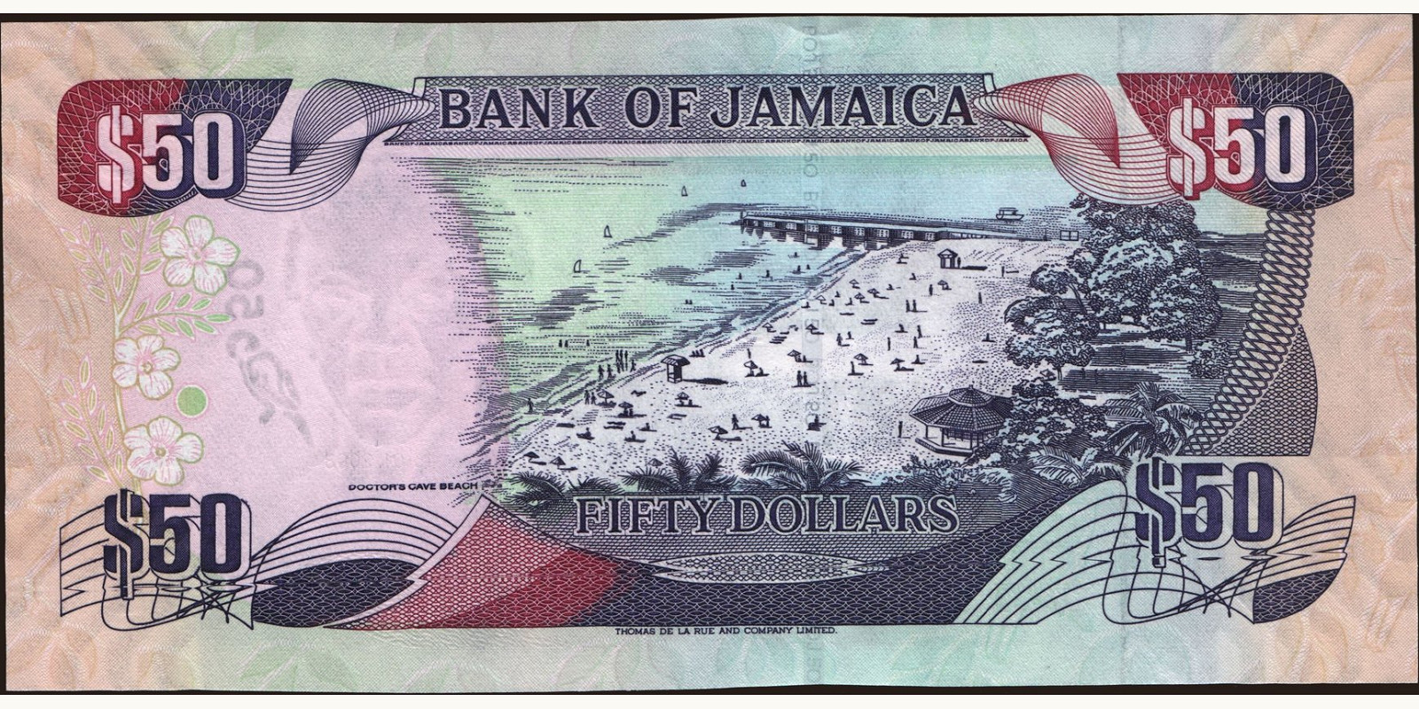 50 dollars Jamaica 2008 — Back side