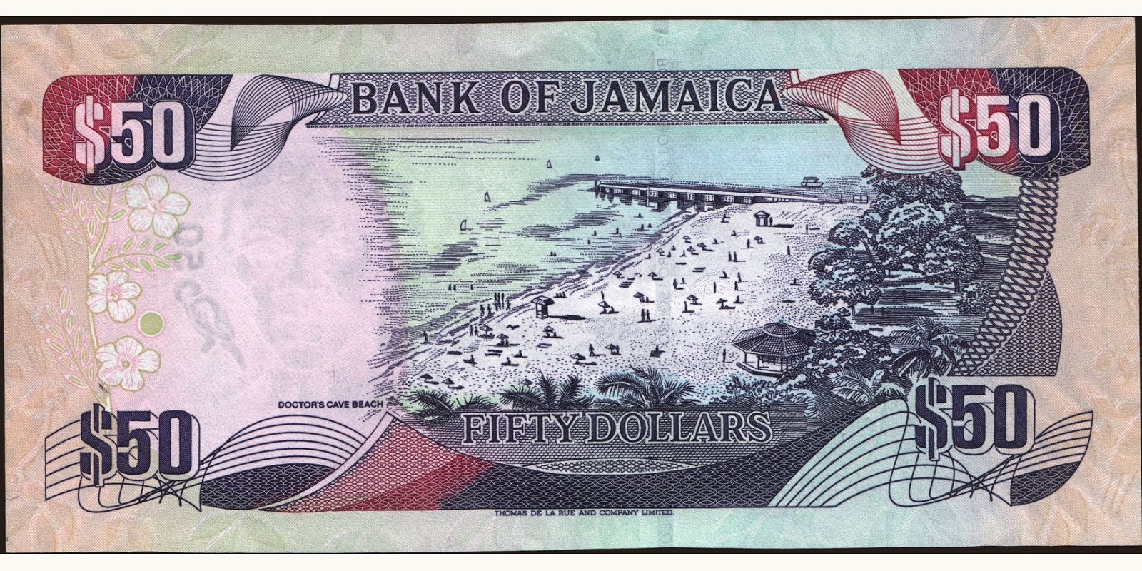 50 dollars Ямайка 2009 — Оборотная сторона
