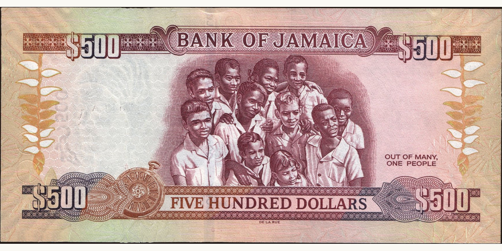 500 dollars Jamaica 2012 — Back side