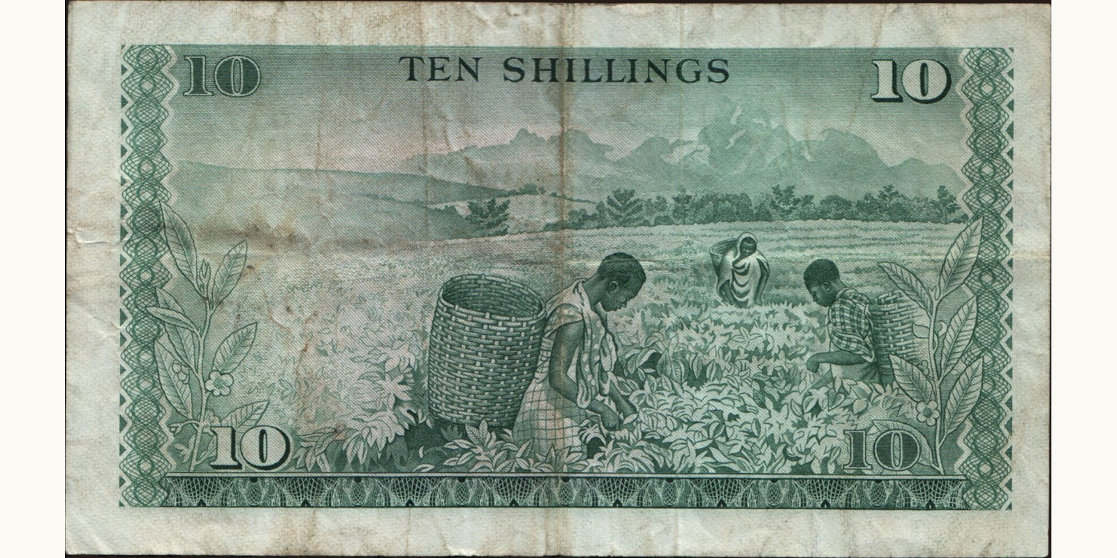 10 shilling Кения 1969 — Оборотная сторона