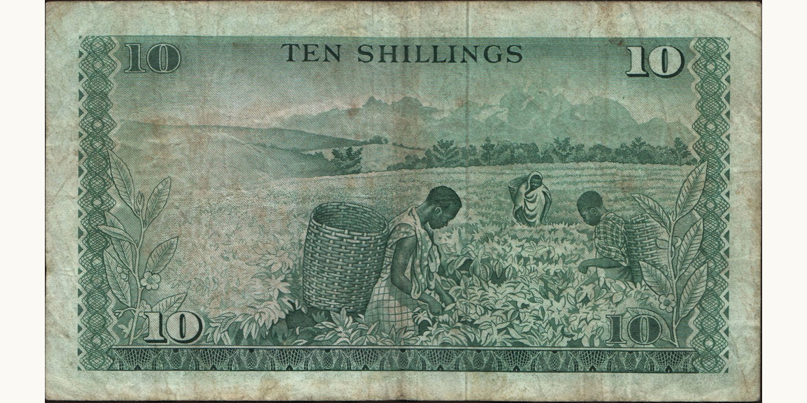 10 shilling Кения 1971 — Оборотная сторона
