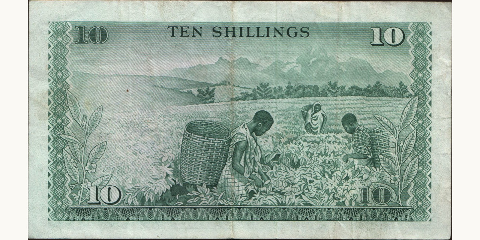 10 shilling Kenya 1972 — Back side