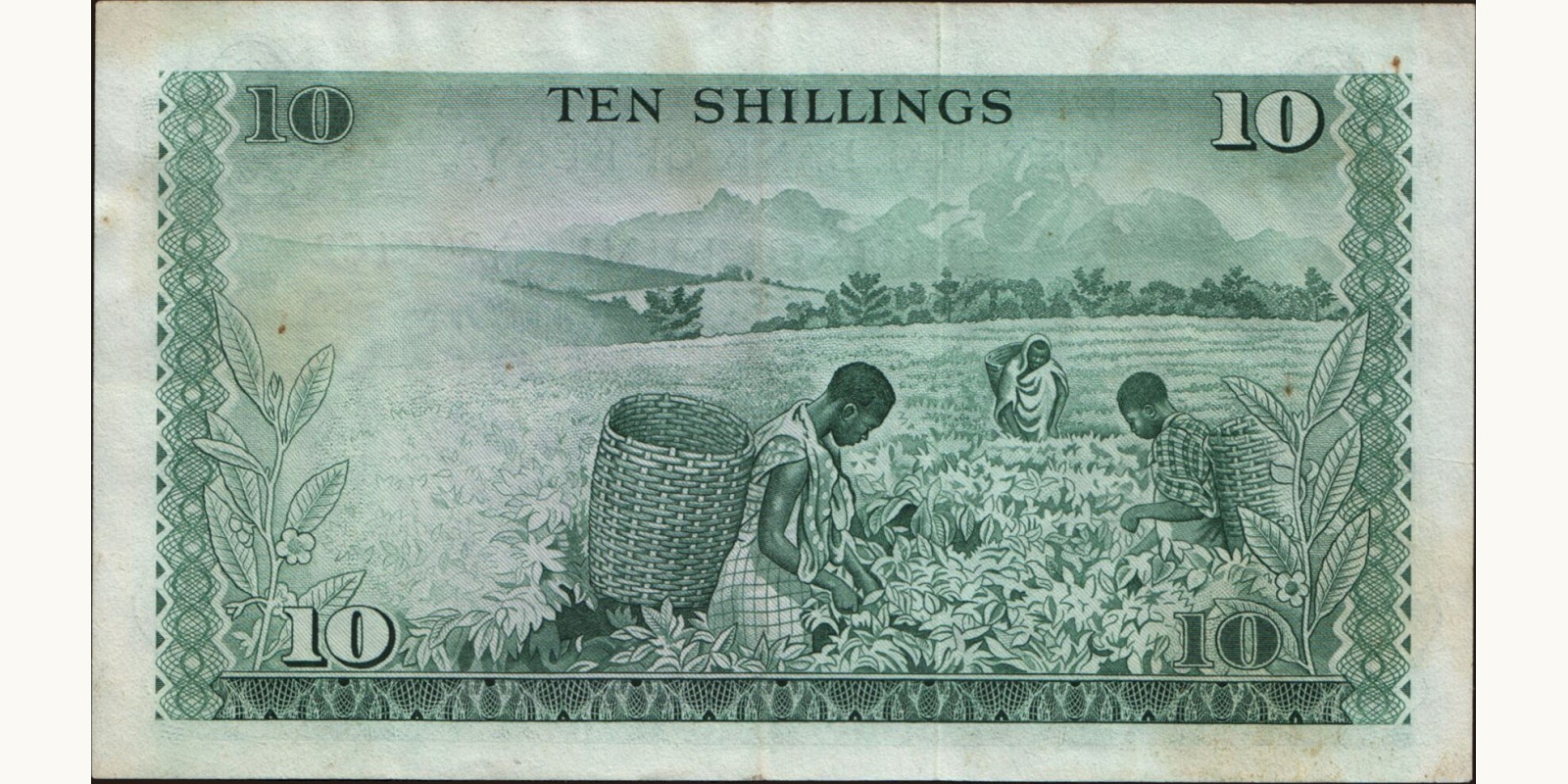 10 shilling Кения 1974 — Оборотная сторона
