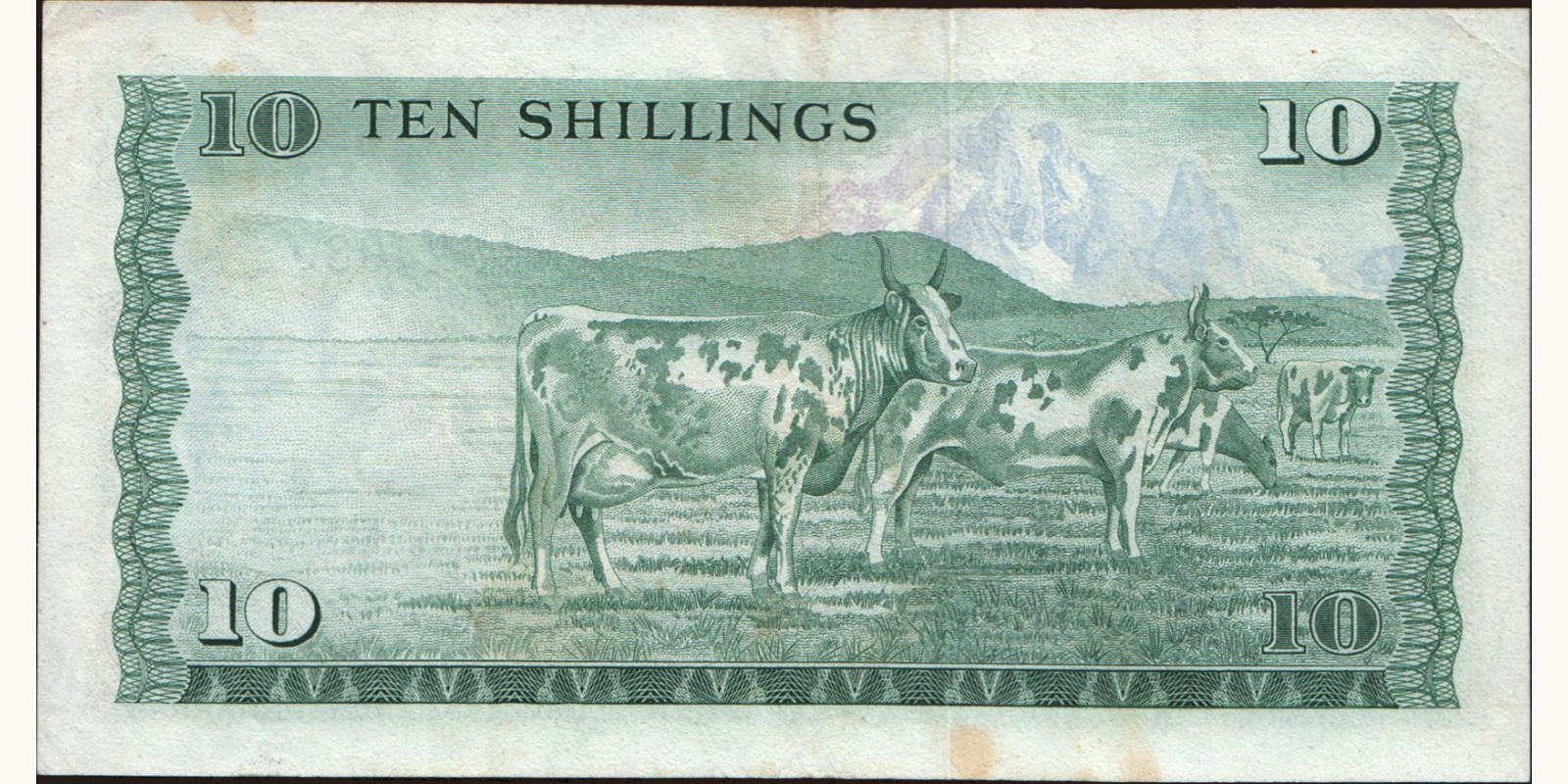 10 shilling Кения 1975 — Оборотная сторона