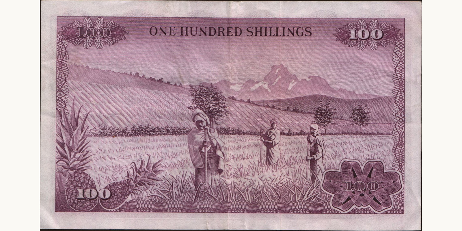 100 shilling Кения 1969 — Оборотная сторона