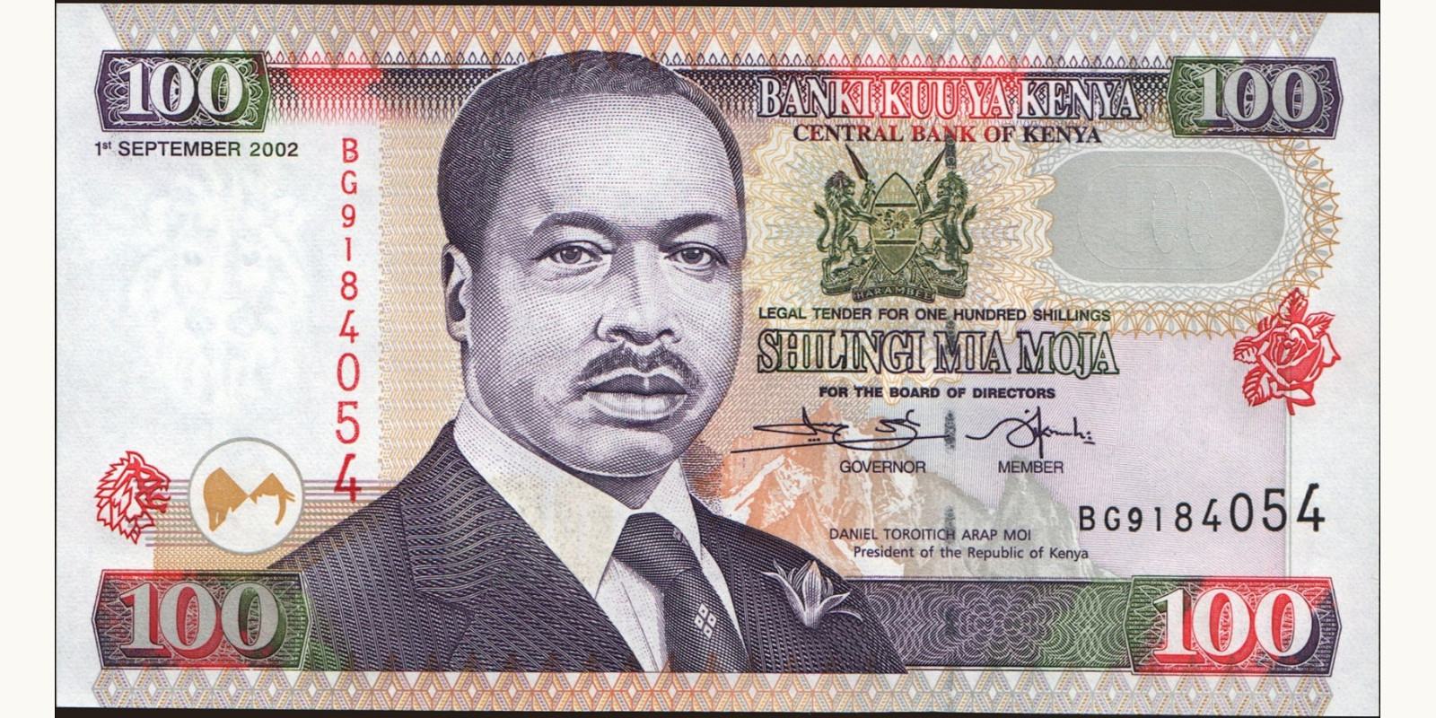 100 shilling Kenya 2002 — Front side