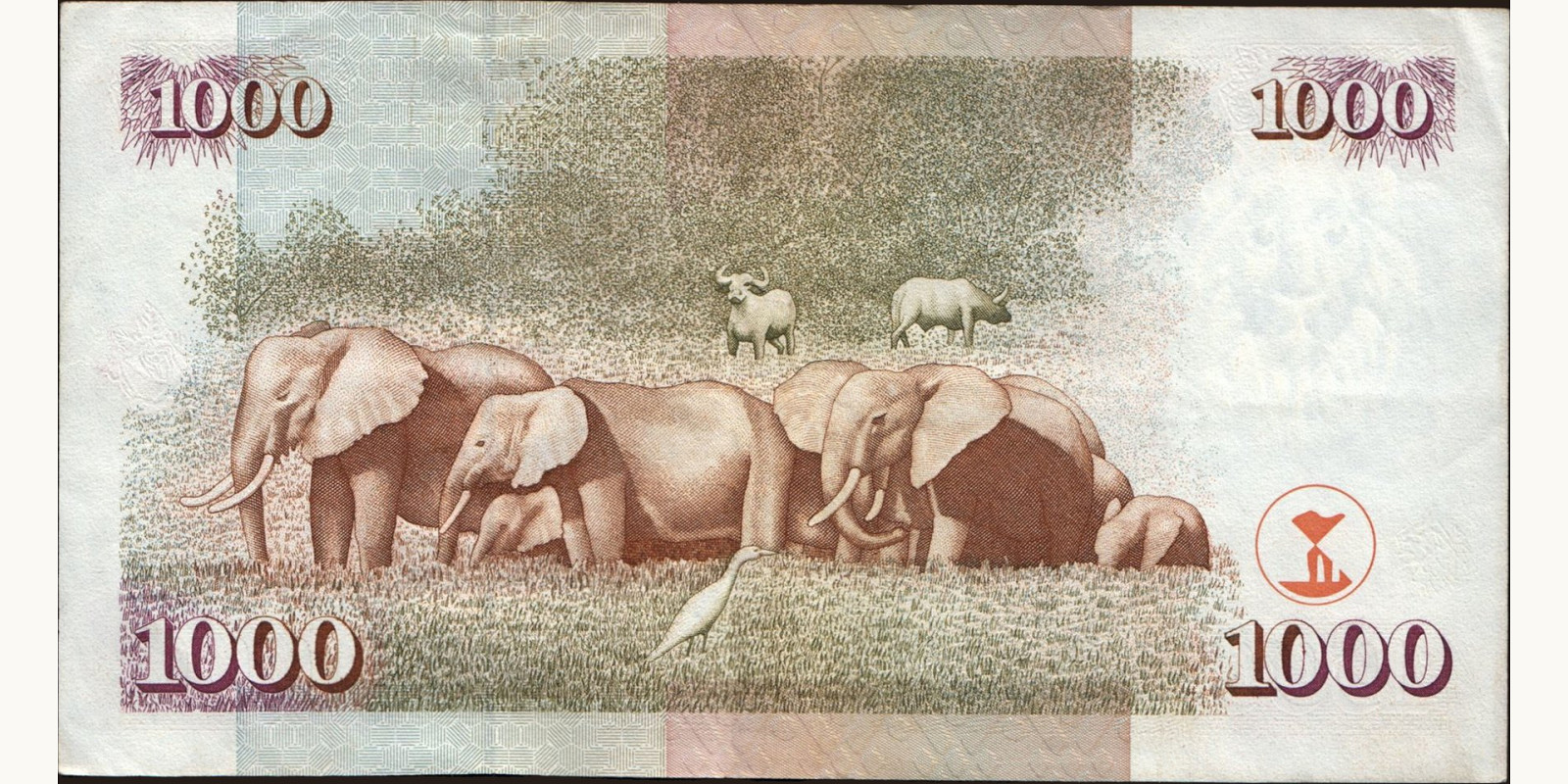 1000 shilling Kenya 1997 — Back side