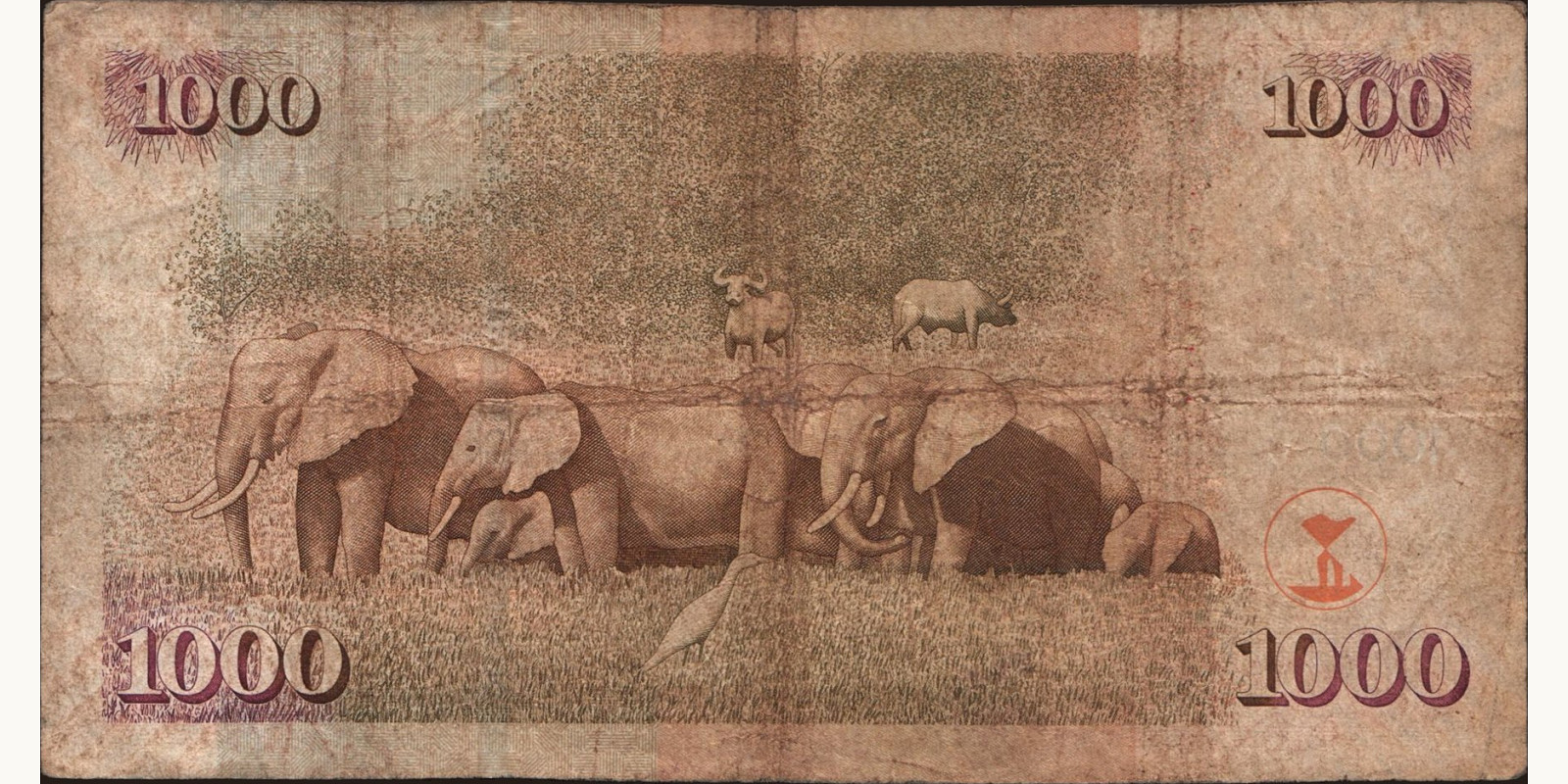 1000 shilling Kenya 2005 — Back side