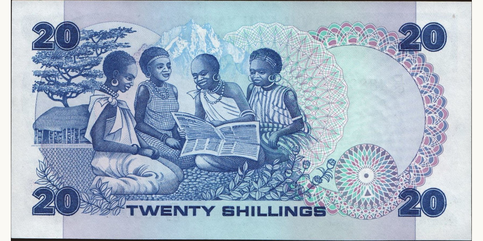 20 shilling Кения 1982 — Оборотная сторона