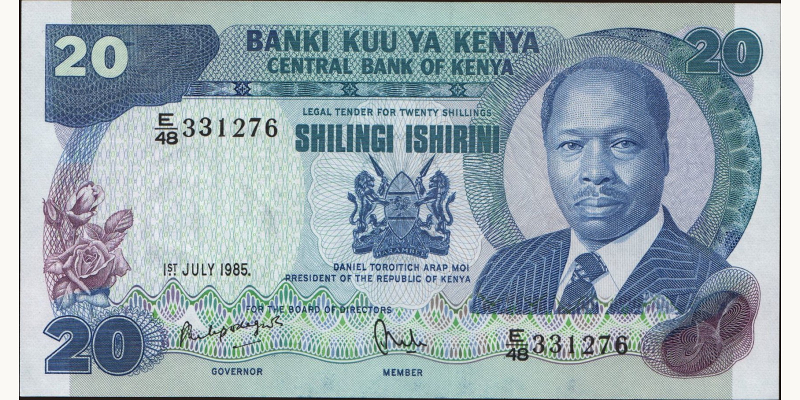 20 shilling Kenya 1985 — Front side
