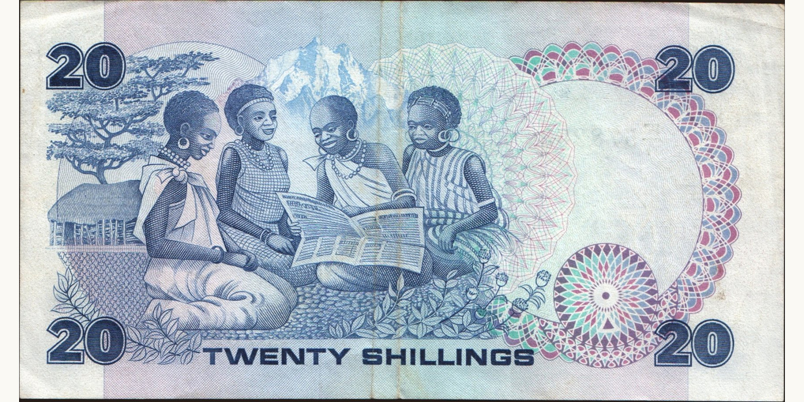 20 shilling Кения 1987 — Оборотная сторона