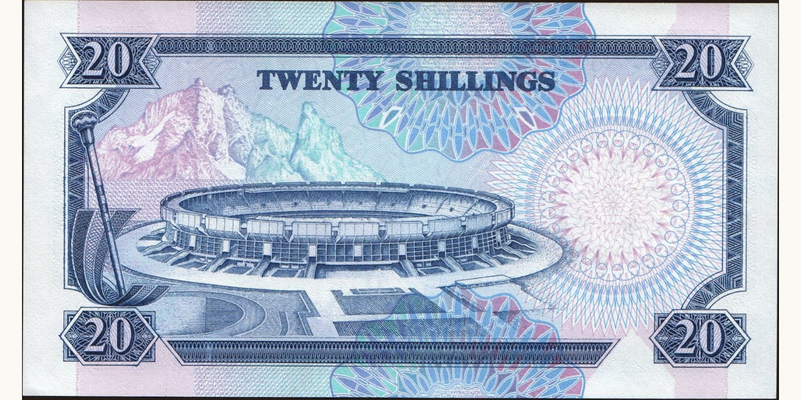 20 shilling Кения 1988 — Оборотная сторона