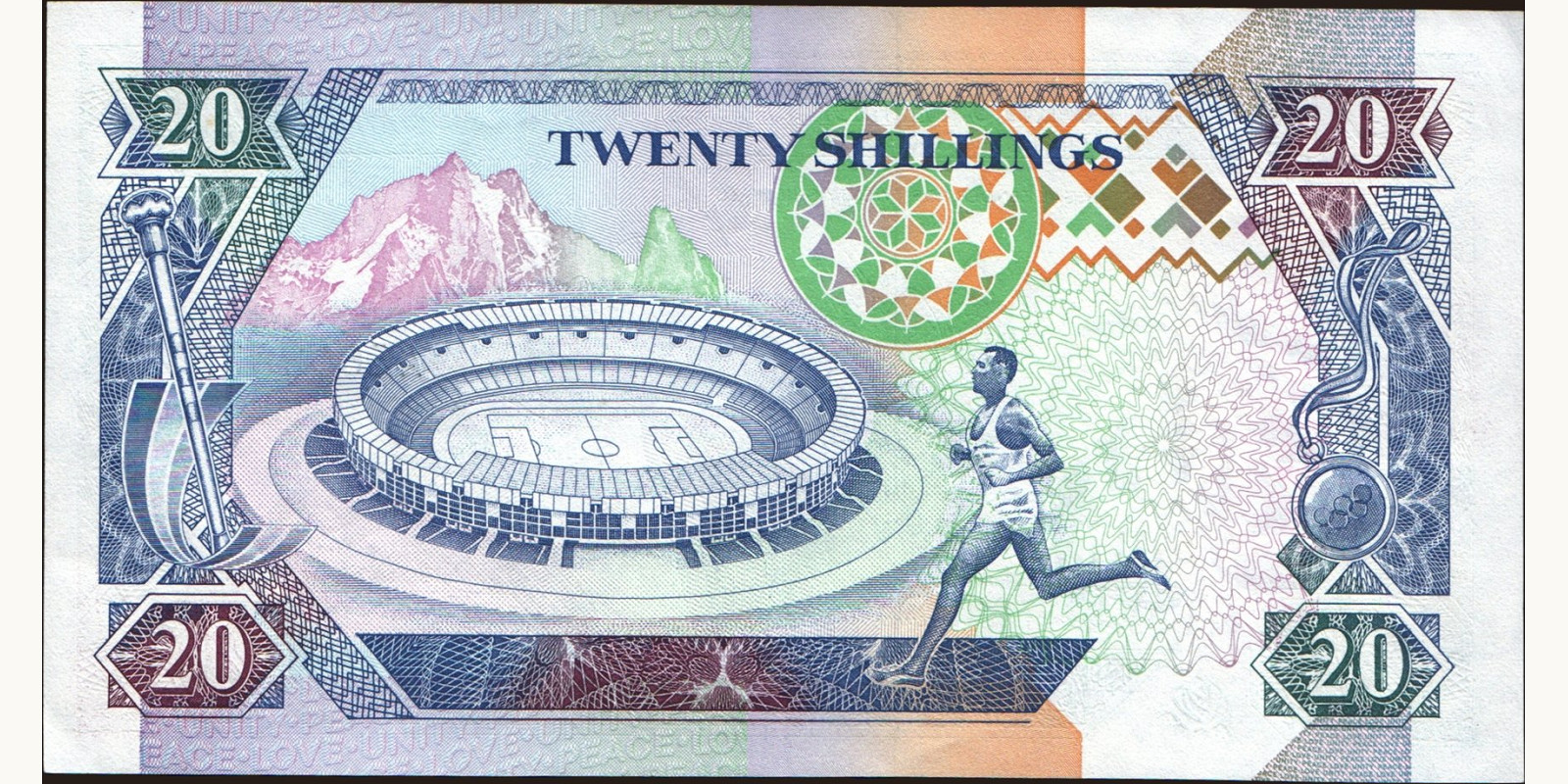 20 shilling Kenya 1993 — Back side