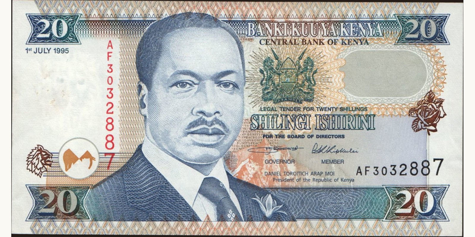 20 shilling Kenya 1995 — Front side