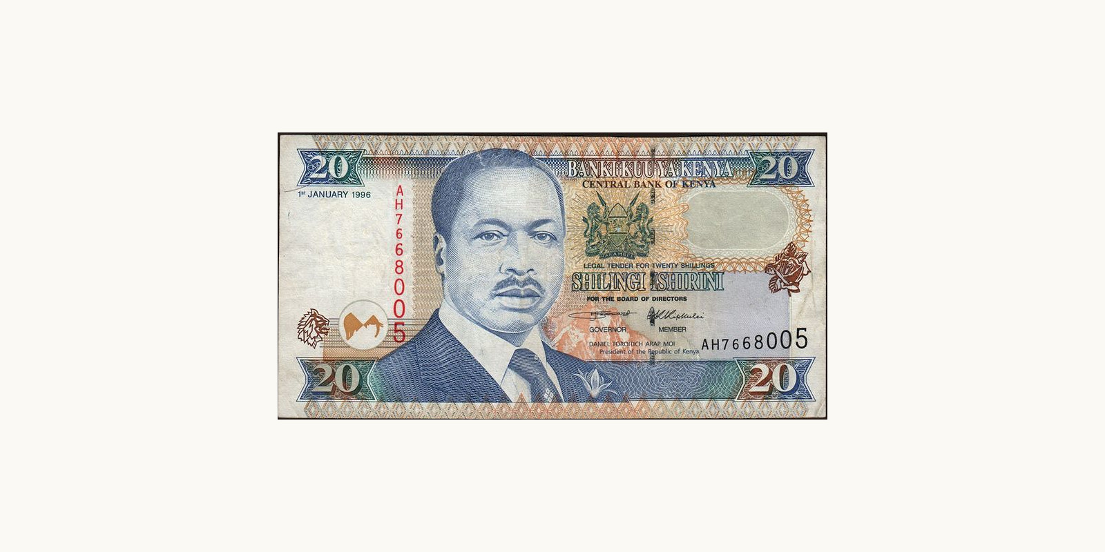 20 shilling Kenya 1996 — Front side