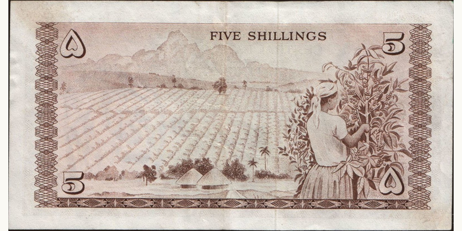 5 shilling Kenya 1966 — Back side