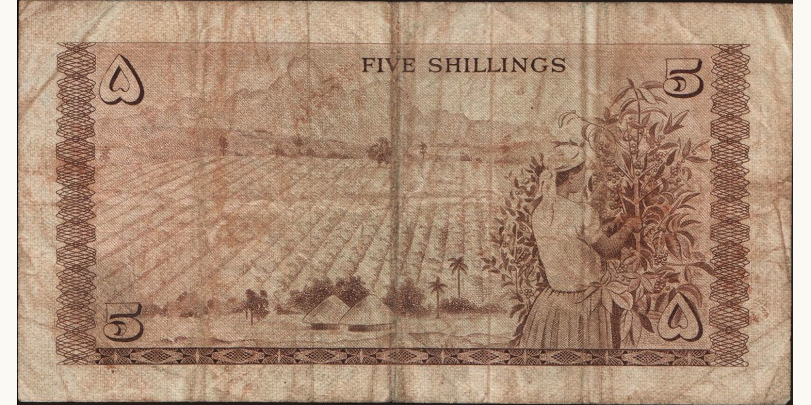 5 shilling Kenya 1968 — Back side